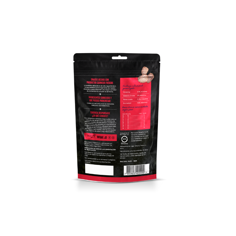 Wuaf Jerky Chips Carne