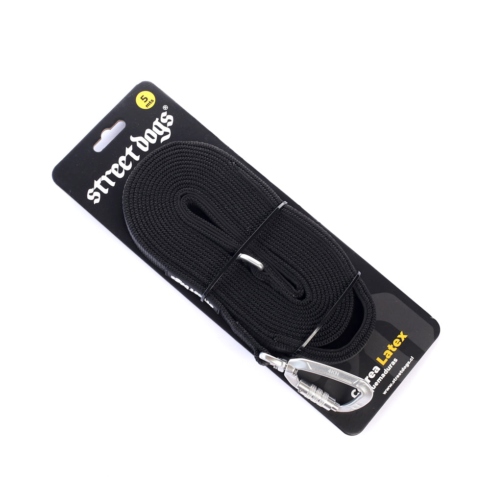 Correa Larga para Perros - Latex Antiquemaduras | 5 mts | Black