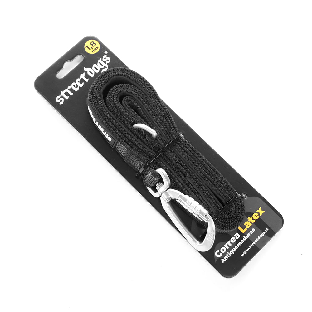 Correa para Perros - Latex Antiquemaduras | 1,8 mts | Black