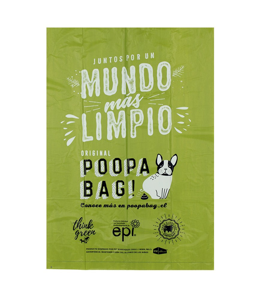 Bolsas para Fecas Biodegradables - Caja 4 Rollos x 15 Bolsas - Poopa Bag!