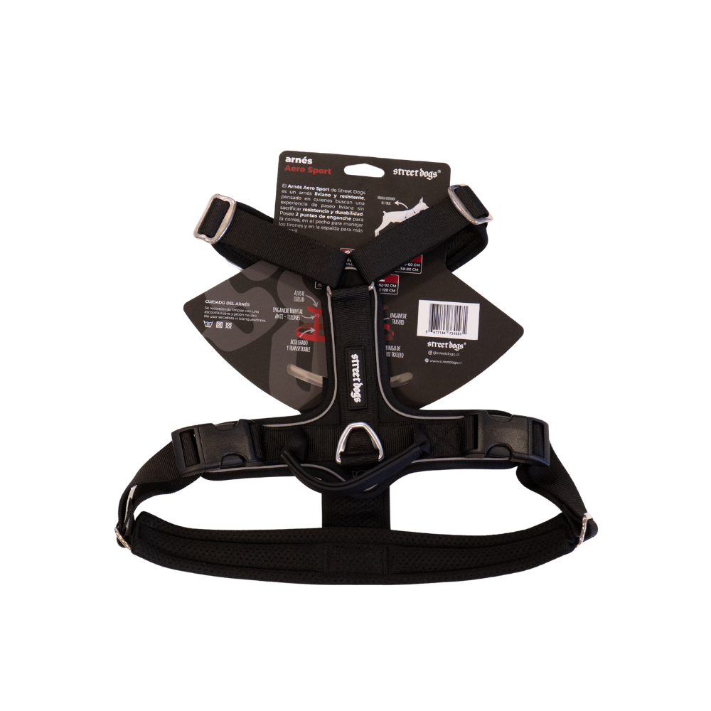 Arnés Aerosport para Perros - Street Dogs - Black