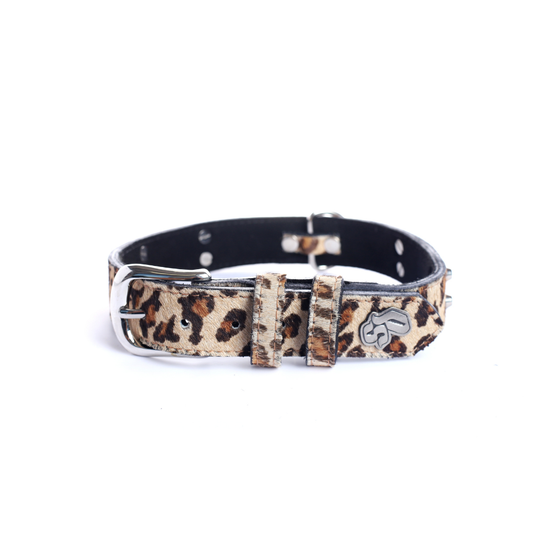 Collar Cuero 3 cm para Perros - Street Dogs - Animal Print Pelo Natural