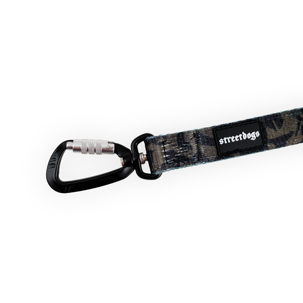 Correa Larga para Perros - Mosquetón Automático | 3 mts | Black Camouflage