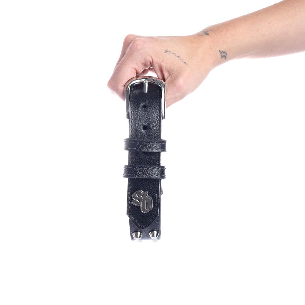 Collar Cuero 3 cm para Perros - Street Dogs - Black