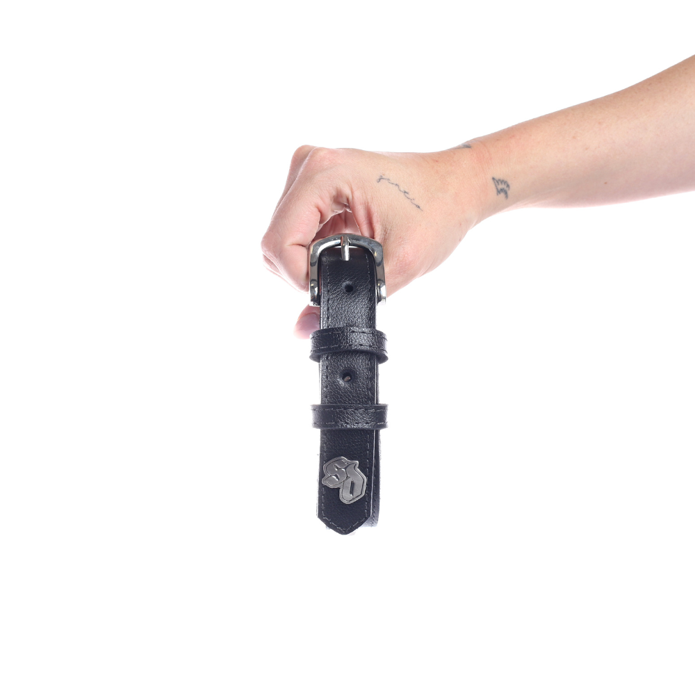 Collar Cuero 2.5 cm para Perros - Street Dogs - Black