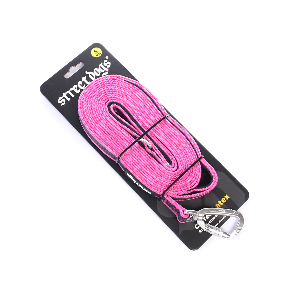 Correa Larga para Perros - Latex Antiquemaduras | 5 mts | Pink