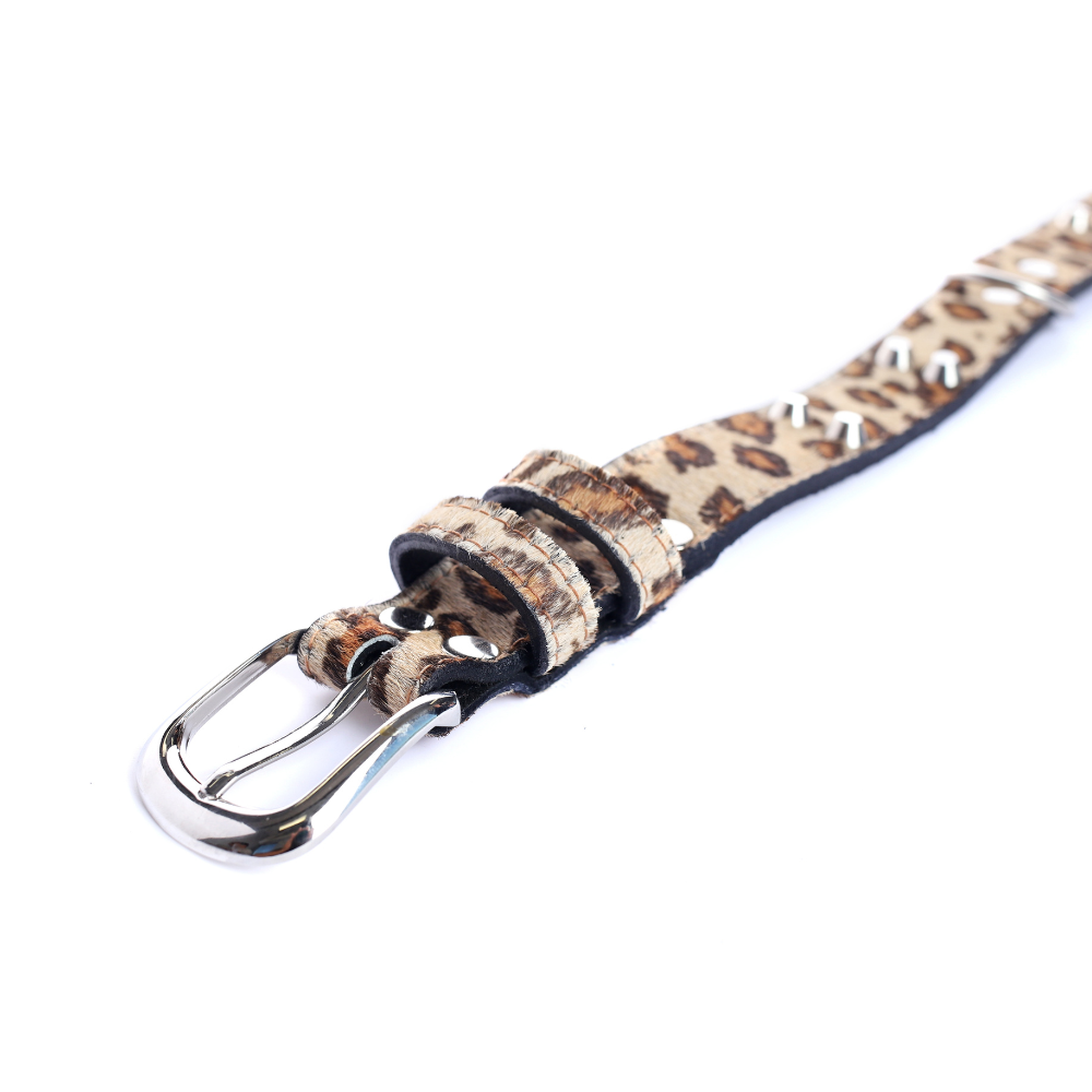 Collar Cuero 3 cm para Perros - Street Dogs - Animal Print Pelo Natural