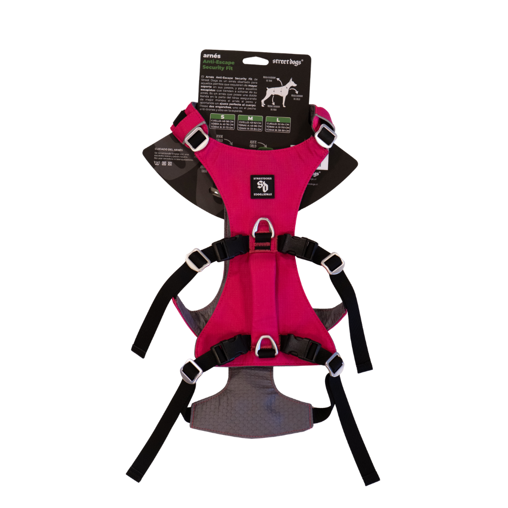Arnés Anti-Escape Security Fit para Perros - Street Dogs - Pink