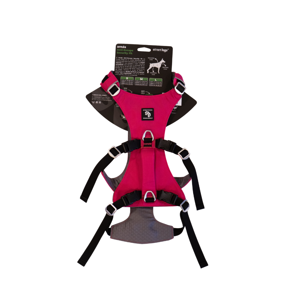 Arnés Anti-Escape Security Fit para Perros - Street Dogs - Pink