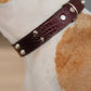Collar Cuero 3 cm para Perros - Street Dogs - Red Wine