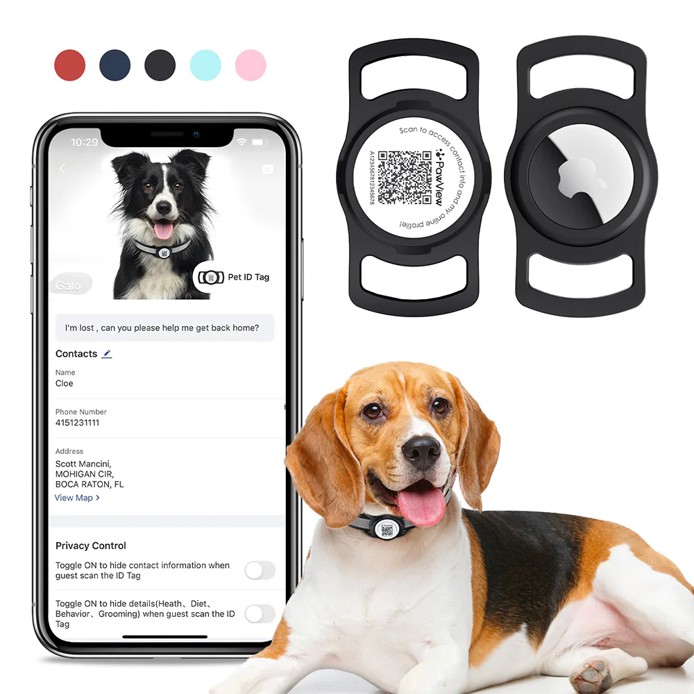 Placa de Identificación Inteligente para Mascotas - Sujetador de AirTag - TN005
