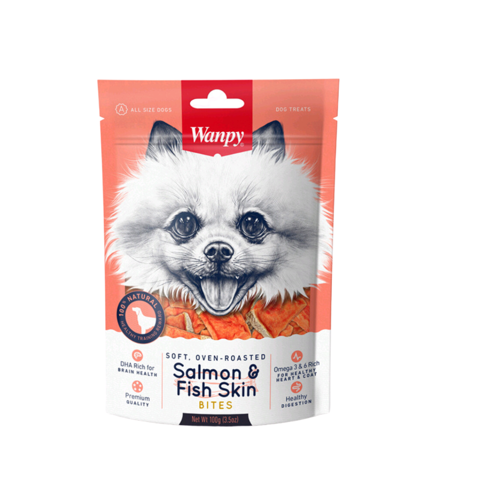 Wanpy Salmon & Fish Skin Bites