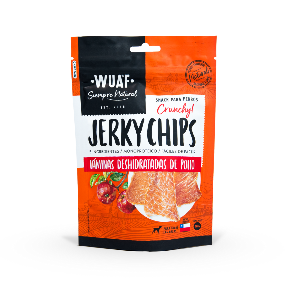 Wuaf Jerky Chips Pollo
