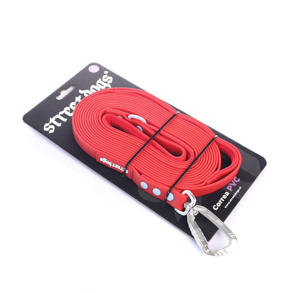 Correa Larga para Perros - PVC - 5 Metros - Red – StreetDogs