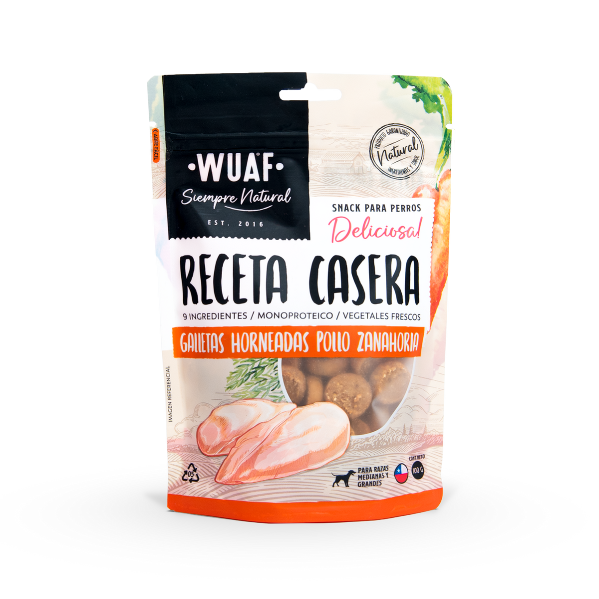 Wuaf Snack Pollo Zanahoria