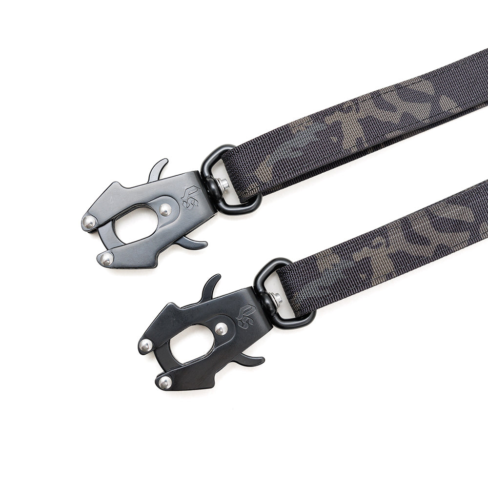 Correa para Dos Perros - Black Camouflage